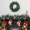 Pre-Lit Artificial Christmas Wreaths with 40 LED Lights&Timer (Green With Snow) 23.6"D x 4"W x 23.6"H